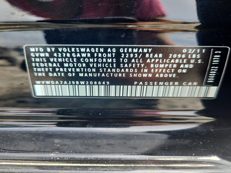 Продаж на аукціоні авто 2011 Volkswagen Golf, vin: WVWDA7AJ9BW208649, номер лоту: 57859336