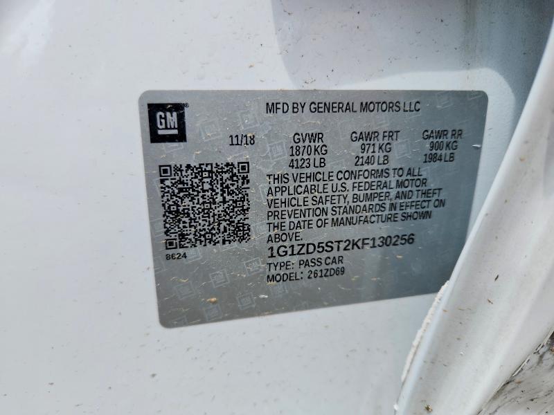 2019 Chevrolet Malibu მანქანა იყიდება აუქციონზე, vin: 1G1ZD5ST2KF130256, აუქციონის ნომერი: 56569816