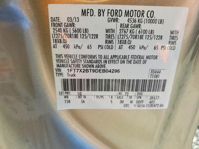 Aukcja sprzedaży 2013 Ford F250, vin: 1FT7X2BT9DEB04296, numer aukcji: 56505536