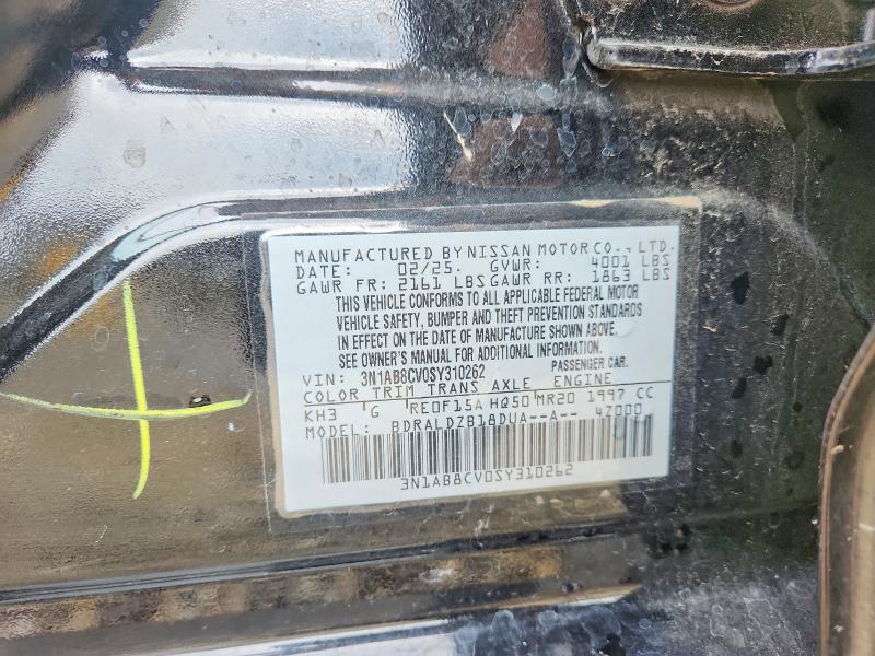 57023986 :رقم المزاد ، 3N1AB8CV0SY310262 vin ، 2025 Nissan Sentra مزاد بيع