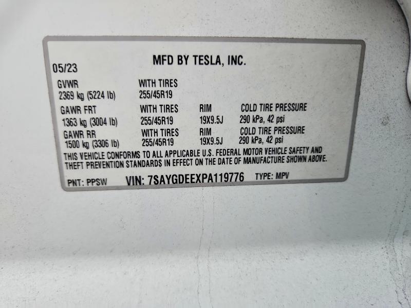 Aukcja sprzedaży 2023 Tesla Model Y, vin: 7SAYGDEEXPA119776, numer aukcji: 58316856