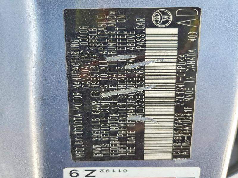 Aukcja sprzedaży 2006 Toyota Matrix, vin: 2T1LR32E36C557674, numer aukcji: 58793486