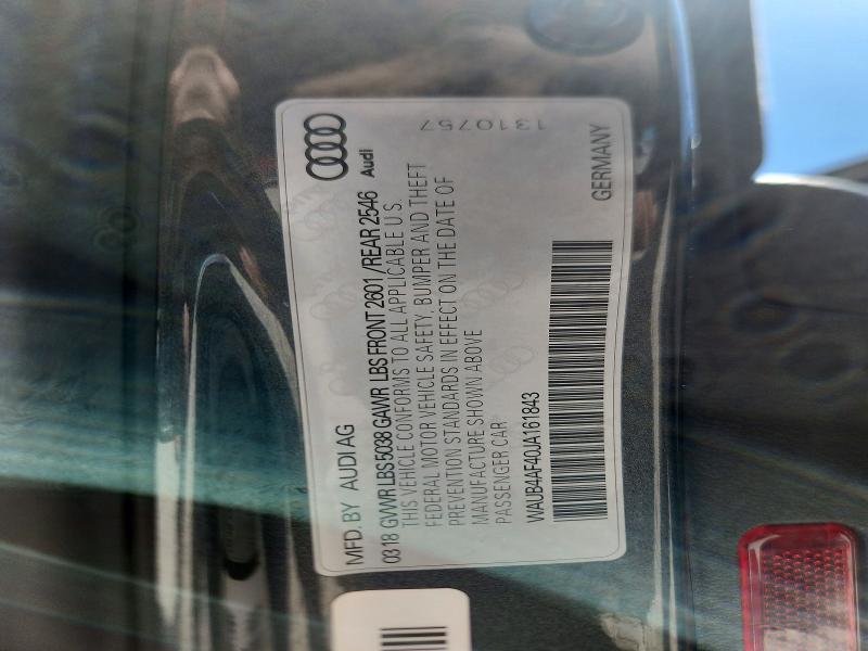 Продажа на аукционе авто 2018 Audi S4, vin: WAUB4AF40JA161843, номер лота: 57005276
