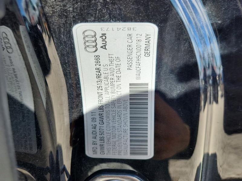 Продажа на аукционе авто 2012 Audi A5, vin: WAUCFAFH5CN001812, номер лота: 58045946