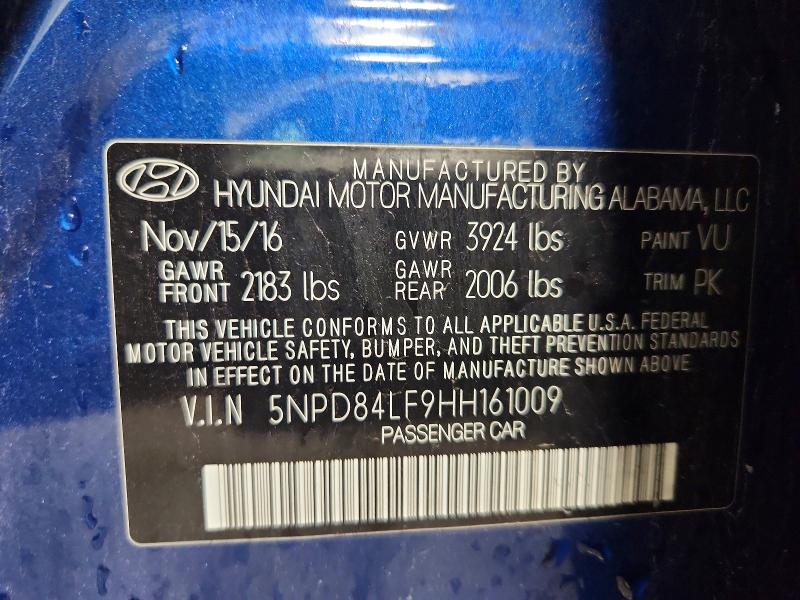 Aukcja sprzedaży 2017 Hyundai Elantra, vin: 5NPD84LF9HH161009, numer aukcji: 56424396