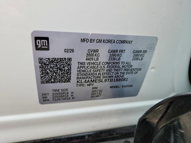 Aukcja sprzedaży 2026 Buick Encore Gx, vin: KL4AMESL9TB188081, numer aukcji: 58313016