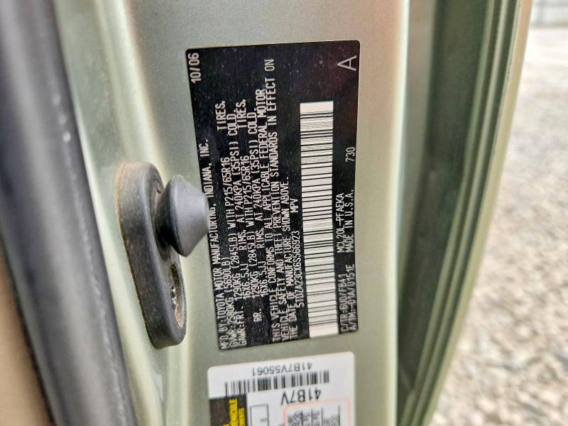 Aukcja sprzedaży 2006 Toyota Sienna, vin: 5TDZA23CX6S566923, numer aukcji: 58830486