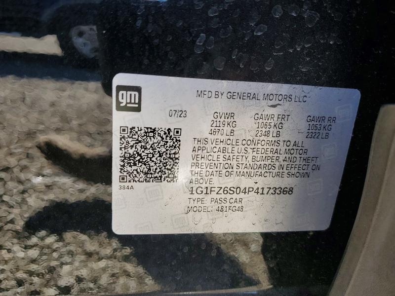 2023 Chevrolet Bolt Euv მანქანა იყიდება აუქციონზე, vin: 1G1FZ6S04P4173368, აუქციონის ნომერი: 58548616