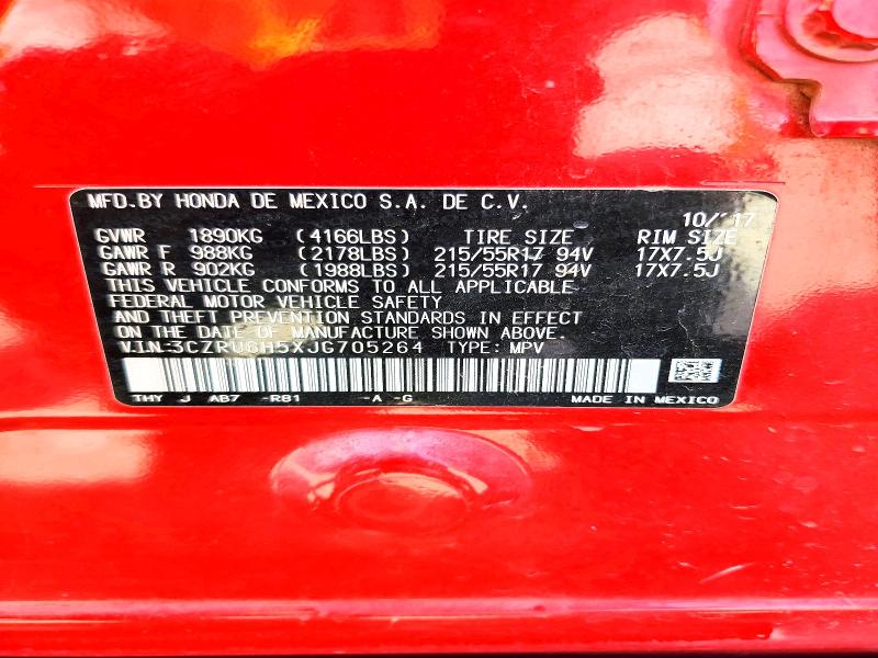 Aukcja sprzedaży 2018 Honda Hr-v, vin: 3CZRU6H5XJG705264, numer aukcji: 57319566