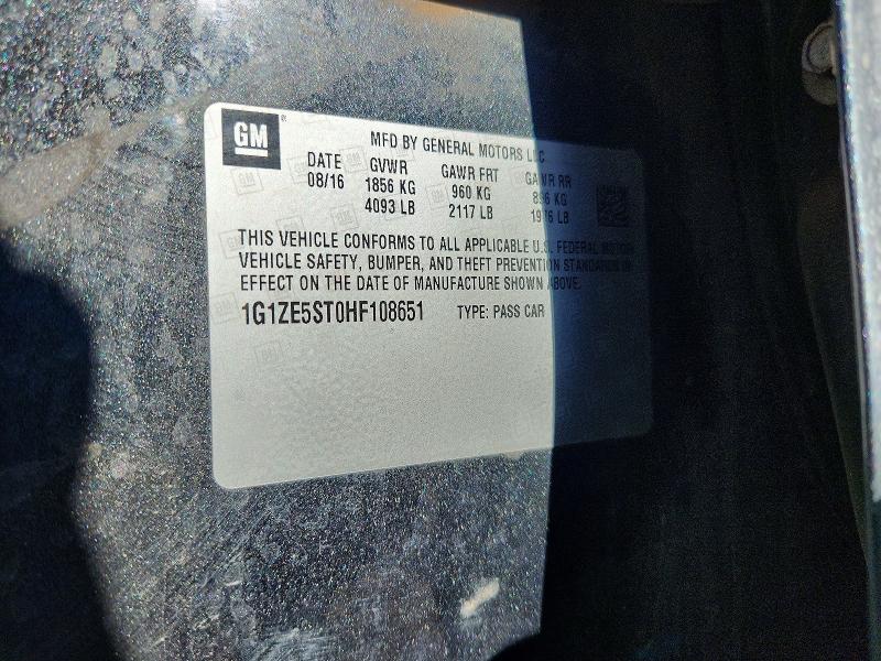 Продажа на аукционе авто 2017 Chevrolet Malibu, vin: 1G1ZE5ST0HF108651, номер лота: 57912676