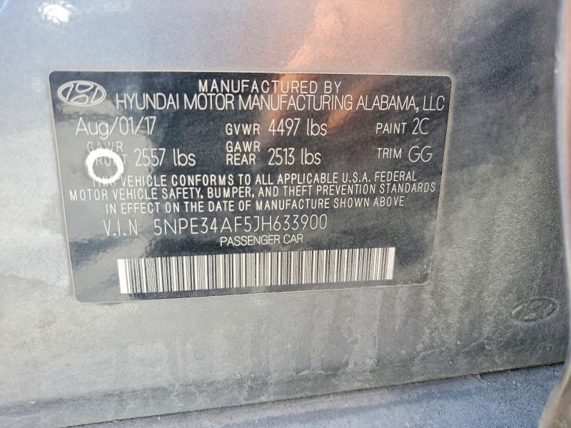 2018 Hyundai Sonata მანქანა იყიდება აუქციონზე, vin: 5NPE34AF5JH633900, აუქციონის ნომერი: 58298886