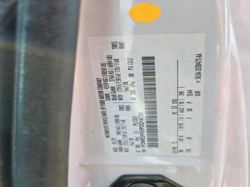 55637236 :رقم المزاد ، 1FDWE3FK5PDD14750 vin ، 2023 Ford E350 مزاد بيع
