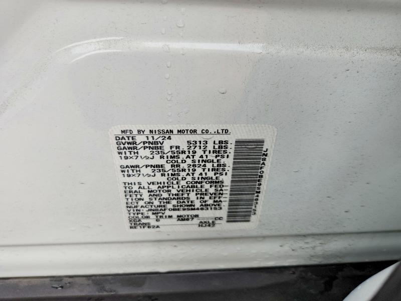 56136806 :رقم المزاد ، JN8AF0BE9SM463153 vin ، 2025 Nissan Ariya مزاد بيع