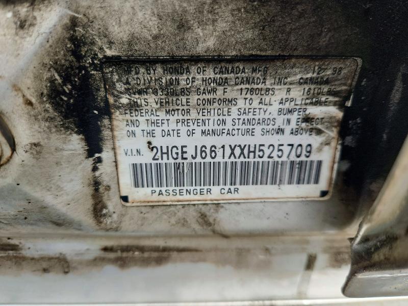 Aukcja sprzedaży 1999 Honda Civic, vin: 2HGEJ661XXH525709, numer aukcji: 57504466