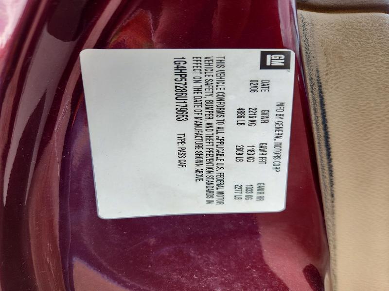 2006 Buick Lucerne მანქანა იყიდება აუქციონზე, vin: 1G4HP57286U179663, აუქციონის ნომერი: 57840486