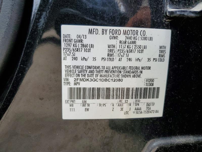 Aukcja sprzedaży 2013 Ford Edge, vin: 2FMDK3GC1DBC12080, numer aukcji: 56930186