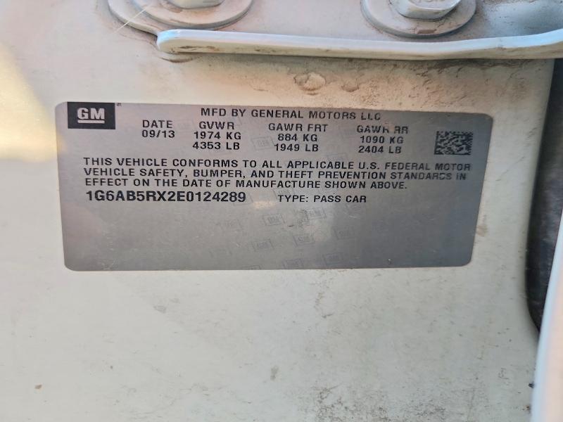 2014 Cadillac Ats მანქანა იყიდება აუქციონზე, vin: 1G6AB5RX2E0124289, აუქციონის ნომერი: 57334736