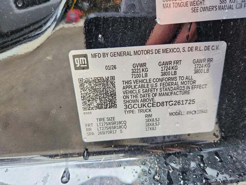 Продажа на аукционе авто 2026 Chevrolet Silverado, vin: 3GCUKCED8TG261725, номер лота: 55311526