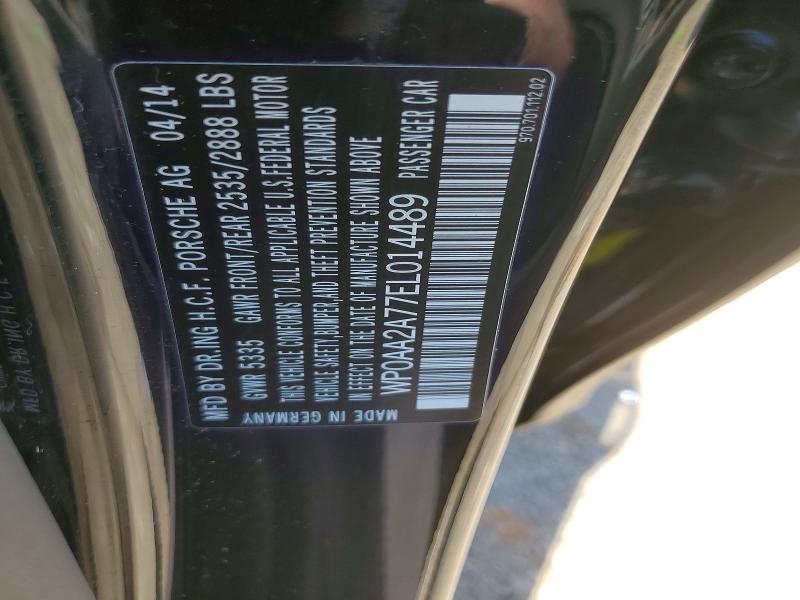 55386036 :رقم المزاد ، WP0AA2A77EL014489 vin ، 2014 Porsche Panamera مزاد بيع