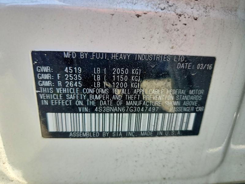 Продаж на аукціоні авто 2016 Subaru Legacy, vin: 4S3BNAN67G3047497, номер лоту: 55751416