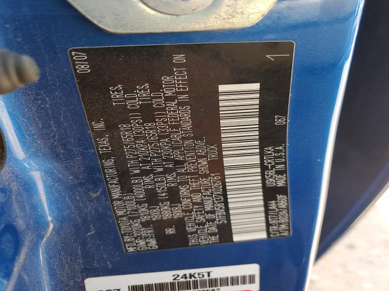 Aukcja sprzedaży 2007 Toyota Tundra, vin: 5TFBV58137X026761, numer aukcji: 55567506