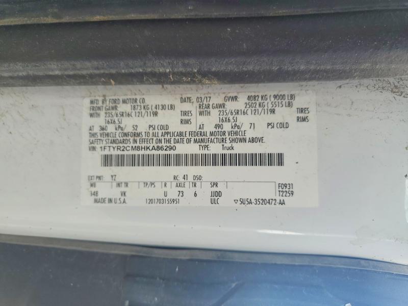 Aukcja sprzedaży 2017 Ford Transit, vin: 1FTYR2CM8HKA86290, numer aukcji: 68763856