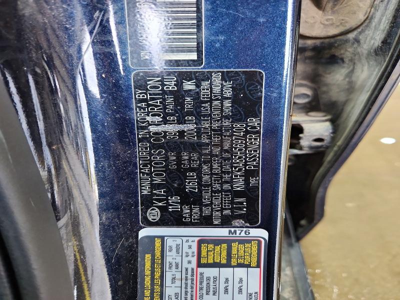 56261996 :رقم المزاد ، KNAFK5A85H5697408 vin ، 2017 Kia Forte مزاد بيع