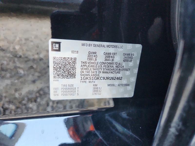 Auction sale of the 2018 Gmc Yukon Xl, vin: 1GKS1GKC9JR262462, lot number: 57608296