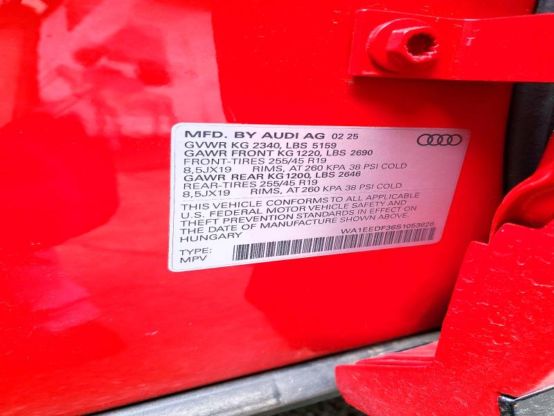 Продаж на аукціоні авто 2025 Audi Q3, vin: WA1EEDF36S1053826, номер лоту: 54328576