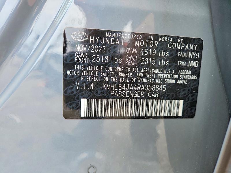 2024 Hyundai Sonata მანქანა იყიდება აუქციონზე, vin: KMHL64JA4RA358845, აუქციონის ნომერი: 56519556