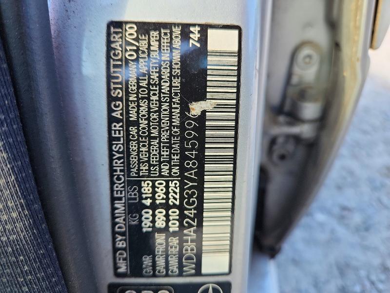 Продажа на аукционе авто 2000 Mercedes-benz C, vin: WDBHA24G3YA845996, номер лота: 58105446