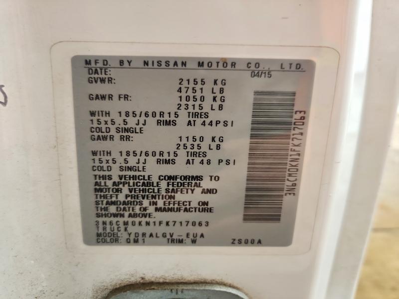 Продажа на аукционе авто 2015 Nissan Nv200, vin: 3N6CM0KN1FK717063, номер лота: 58060946