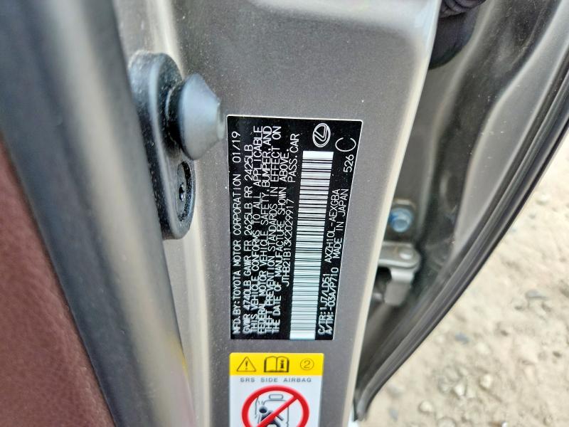 Продажа на аукционе авто 2019 Lexus Es, vin: JTHB21B13K2029917, номер лота: 56946366