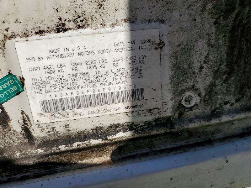 Auction sale of the 2006 Mitsubishi Galant, vin: 4A3AB36F96E070679, lot number: 57368556