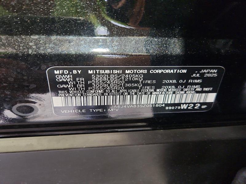 Aukcja sprzedaży 2025 Mitsubishi Outlander, vin: JA4J4VA83SZ051804, numer aukcji: 57998496