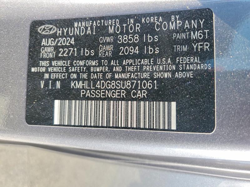 Продаж на аукціоні авто 2025 Hyundai Elantra, vin: KMHLL4DG8SU871061, номер лоту: 57403886