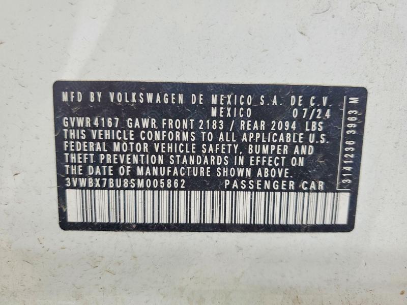 Продаж на аукціоні авто 2025 Volkswagen Jetta, vin: 3VWBX7BU8SM005862, номер лоту: 58872766