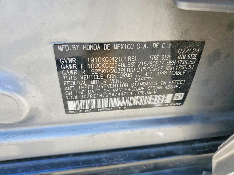 Продажа на аукционе авто 2024 Honda Hr-v, vin: 3CZRZ1H70RM744710, номер лота: 55962976