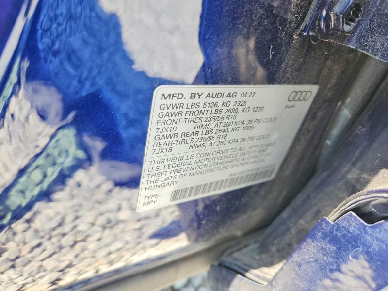 Продаж на аукціоні авто 2022 Audi Q3, vin: WA1EECF31N1124123, номер лоту: 58837176