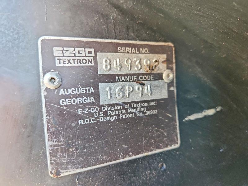 2019 Ezgo Golfcart მანქანა იყიდება აუქციონზე, vin: 849392, აუქციონის ნომერი: 55618356