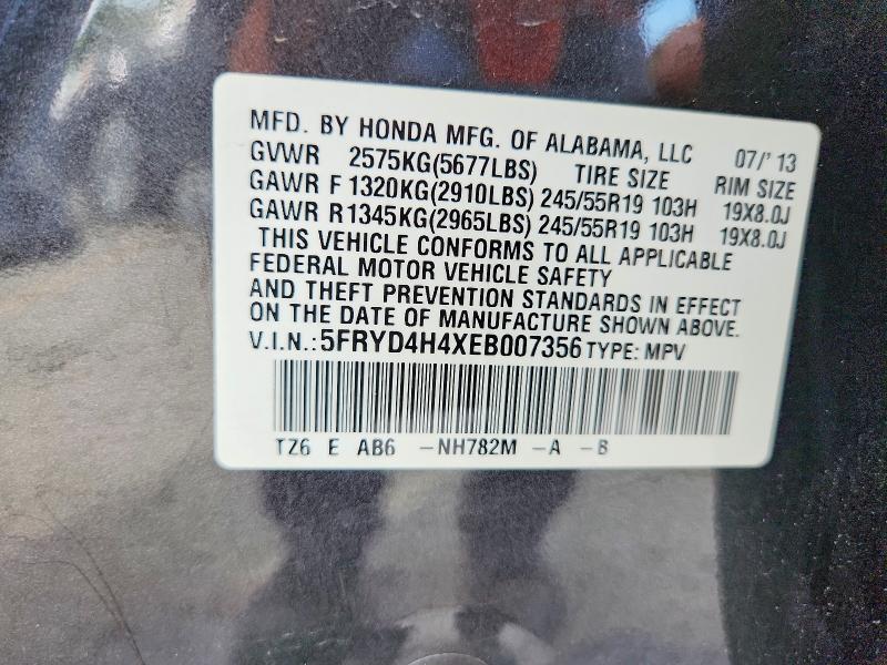 Продажа на аукционе авто 2014 Acura Mdx, vin: 5FRYD4H4XEB007356, номер лота: 57373366