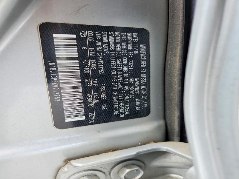 Продажа на аукционе авто 2019 Nissan Rogue Sport, vin: JN1BJ1CP6KW213753, номер лота: 58637066