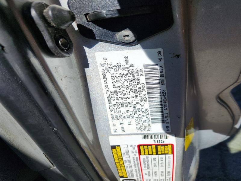 Продажа на аукционе авто 2010 Toyota Tacoma, vin: 5TEUX4EN0AZ735586, номер лота: 56865036