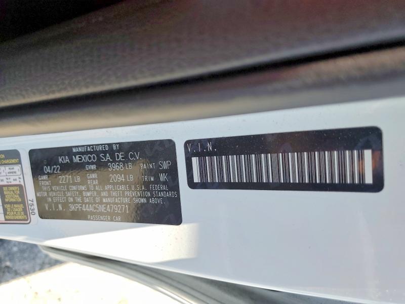Продаж на аукціоні авто 2022 Kia Forte, vin: 3KPF44AC5NE479271, номер лоту: 55937056