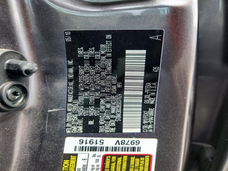 Продажа на аукционе авто 2011 Toyota Sienna, vin: 5TDKK3DC0BS037624, номер лота: 55946296
