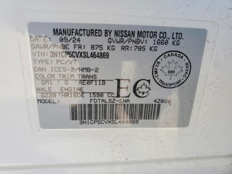 Продаж на аукціоні авто 2025 Nissan Kicks Play, vin: 3N1CP5CVXSL464869, номер лоту: 55723496
