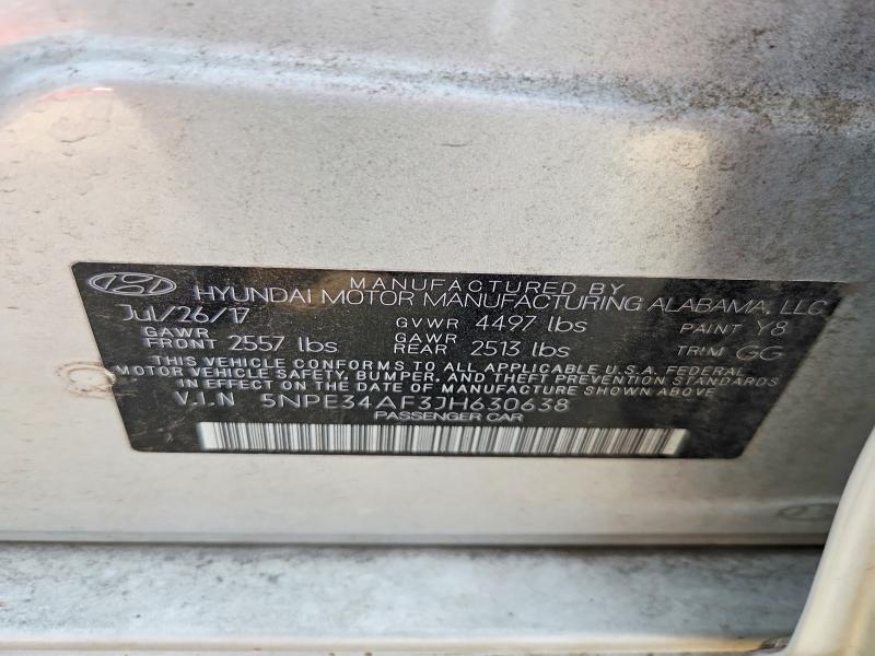 59008056 :رقم المزاد ، 5NPE34AF3JH630638 vin ، 2018 Hyundai Sonata مزاد بيع