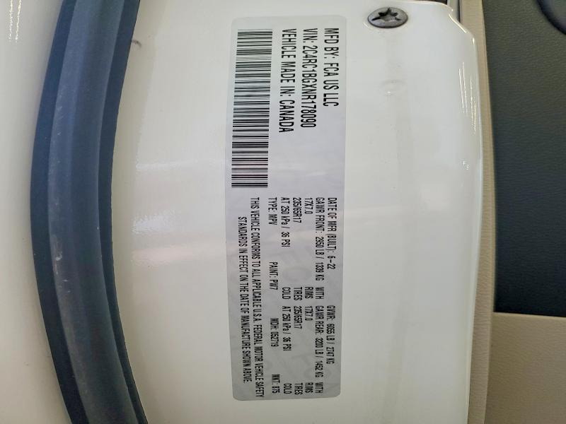 56932056 :رقم المزاد ، 2C4RC1BGXNR178090 vin ، 2022 Chrysler Pacifica مزاد بيع