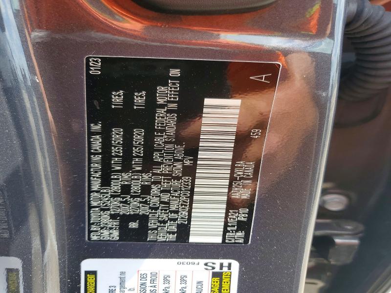 2023 Lexus Nx მანქანა იყიდება აუქციონზე, vin: 2T2GKCEZ2PC012339, აუქციონის ნომერი: 59052986