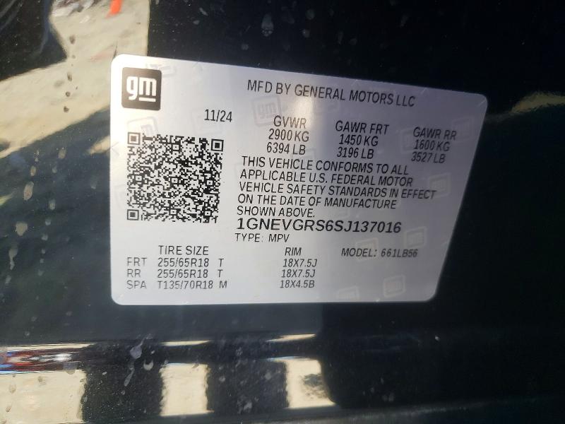 55911416 :رقم المزاد ، 1GNEVGRS6SJ137016 vin ، 2025 Chevrolet Traverse مزاد بيع